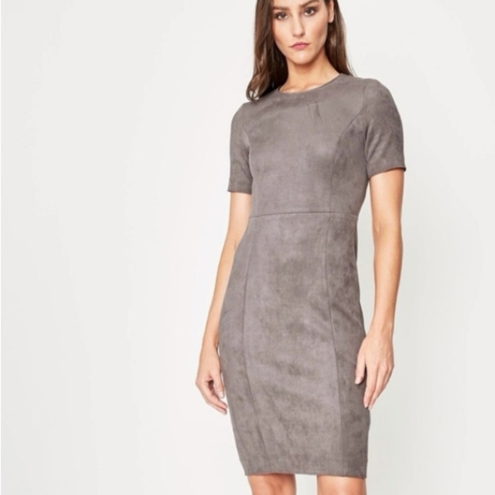 Elie Tahari faux-suede sheath dress Size 0